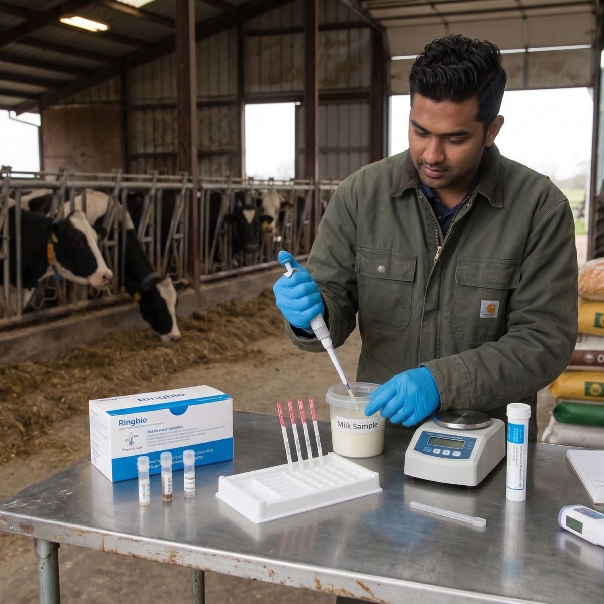 Aflatoxin Testing Kit Aflatoxin M1 Rapid Test Kit | Fast Milk Toxin Detection Kit for Dairy ...